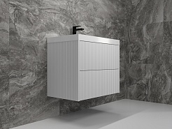 Style Line Мебель для ванной Стокгольм 70 подвесная белый рифленый софт – фотография-6